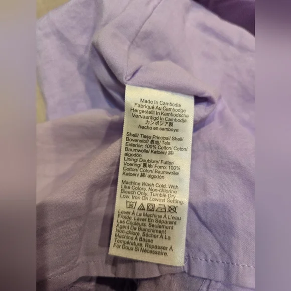 J.Crew Eyelet puff-sleeve mini dress :$128 Vintage Lilac size 4 - Picture 11 of 13